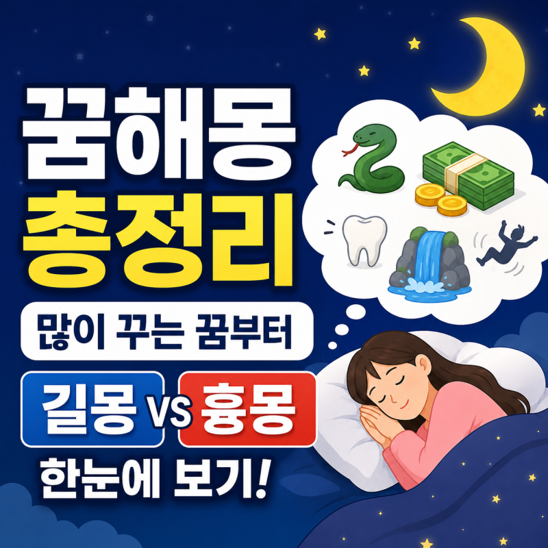 꿈해몽풀이 총정리, 많이 꾸는 꿈부터 길몽 · 흉몽까지 한눈에