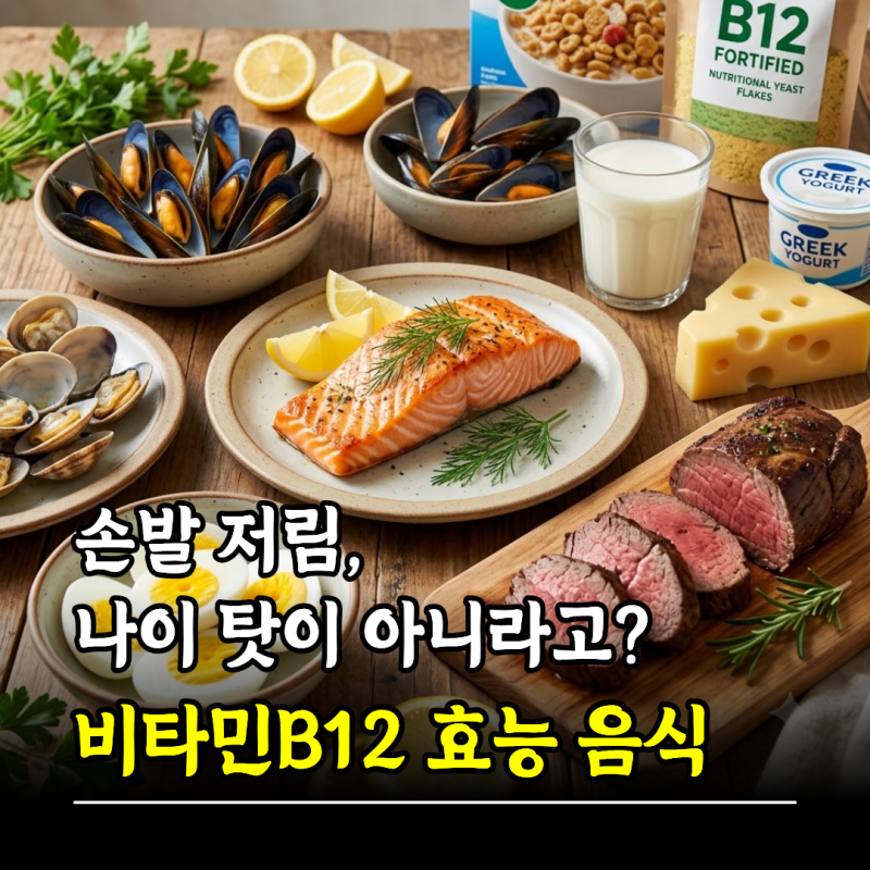 "손발 저림, 나이 탓 아니라고?" 비타민B12 효능 음식 결핍증상