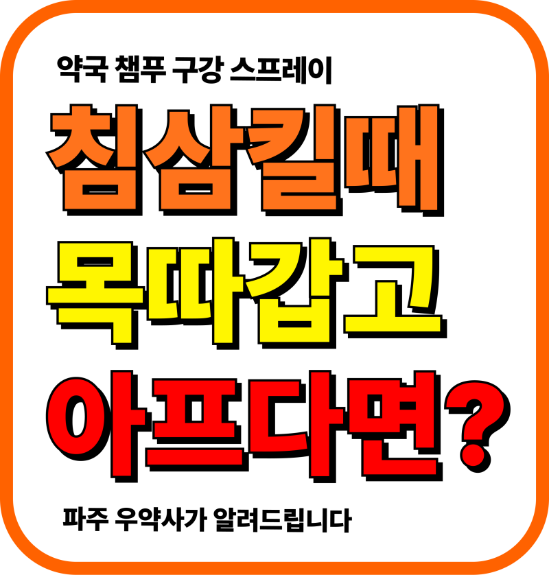 어린이 챔푸 구강 스프레이 아기인후염 유아구내염 사용방법 주의사항 파주