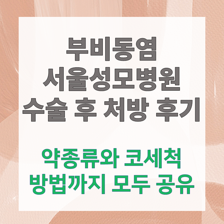 부비동염 대학병원 수술 후 처방 후기 - 약 종류, 코세척, 주의사항 모두 공유합니다.