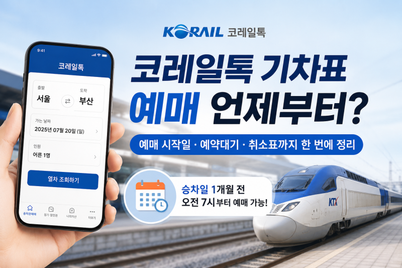 코레일톡 기차표 예매 언제부터?｜예매 시작일·예약대기 이용방법 한 번에 정리