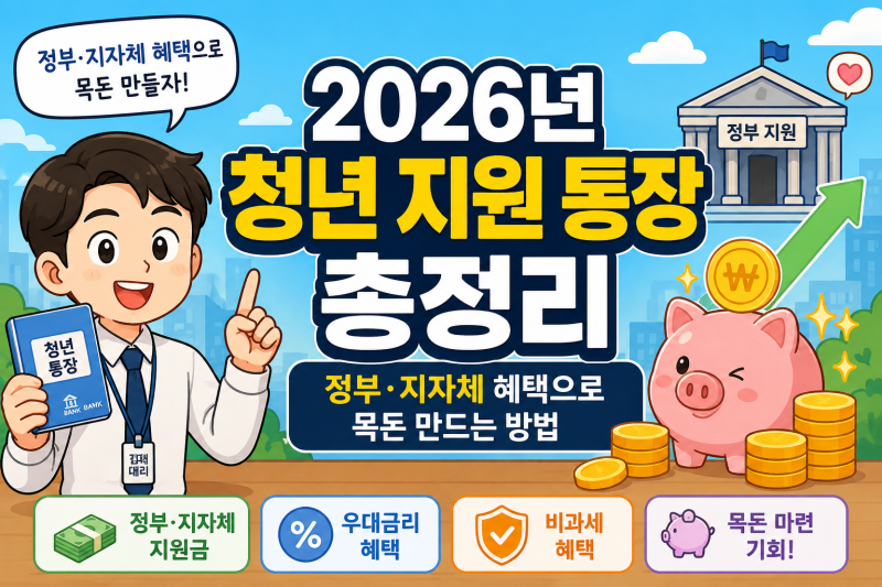 2026 청년미래적금 출시! 정부지원 청년통장 종류·혜택·신청방법 총정리
