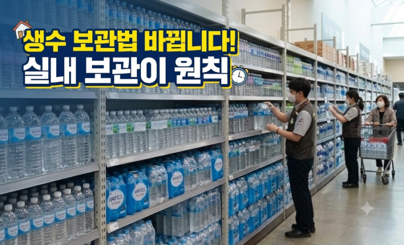 생수 보관 이제 달라져요. 실내 보관 원칙·유통기한 2년·대용량 용기 10년 제한