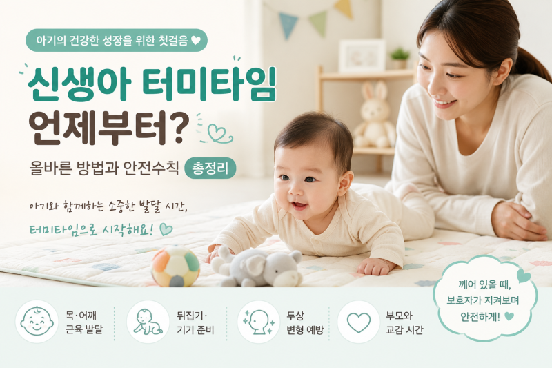 신생아 터미타임 언제부터? 월령별 시간·방법·주의사항 총정리