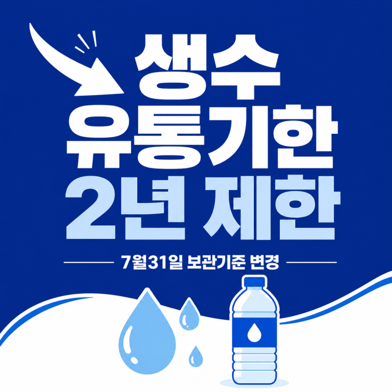 먹는샘물 유통기한 2년 제한 7월 31일 보관기준 확 바뀐다