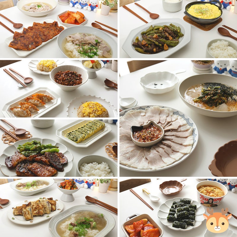 일주일 6만 원 외식 같은 간단한요리의 집밥 주간밥상 저녁메뉴추천 식단표