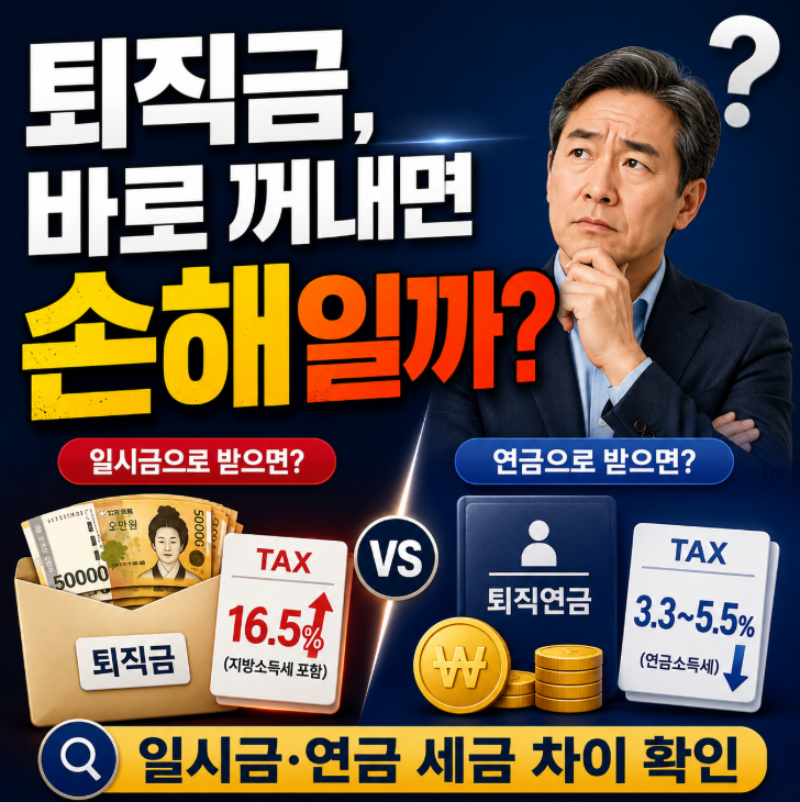 퇴직금 IRP로 받았는데 바로 해지해도 될까? 일시금·연금 세금 차이와 55세 기준