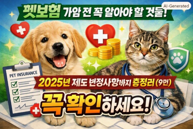 펫보험 가입 전 꼭 알아야 할 것들 - 2025년 제도 변경사항까지 총정리 (9편)