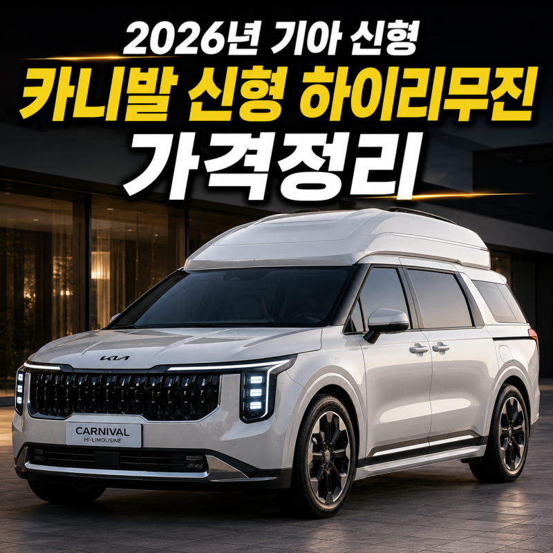 2026 카니발 하이리무진 9인승 가격표｜높이·연비·실구매가·자동차세 정리