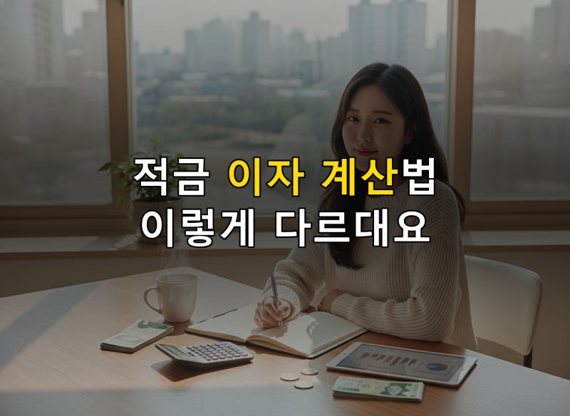 적금 이자 계산법 완벽 정리, 만기 수령액까지 확인해요