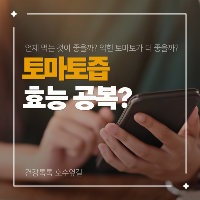 토마토즙 효능과 공복 섭취, 익힌 토마토가 좋은 이유까지 정리
