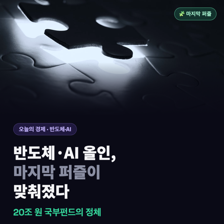 올인 전략, 마지막 퍼즐 맞춰졌다.. 20조 원 <b>국부펀드</b>의 정체