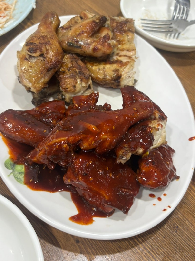 원종동 치킨 맛집 노포감성 가득한 숯불향 가득한 원조숯불바베큐