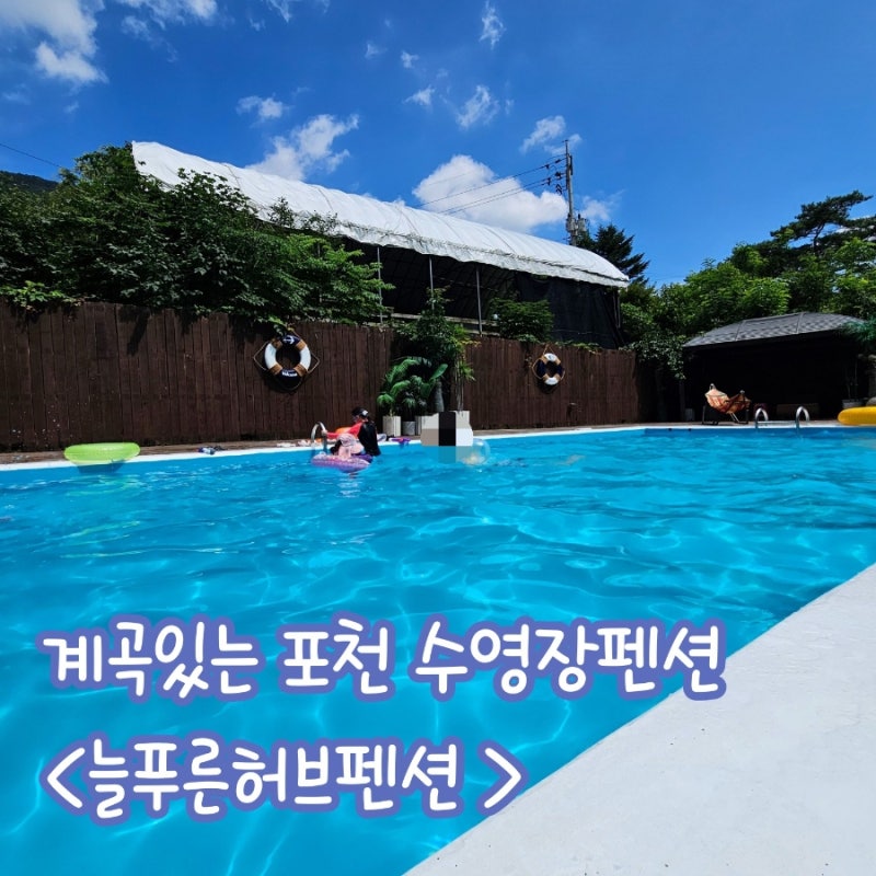 포천 수영장펜션 늘푸른허브펜션 이용후기 아이랑 놀기 좋은 당일치기 계곡 추천