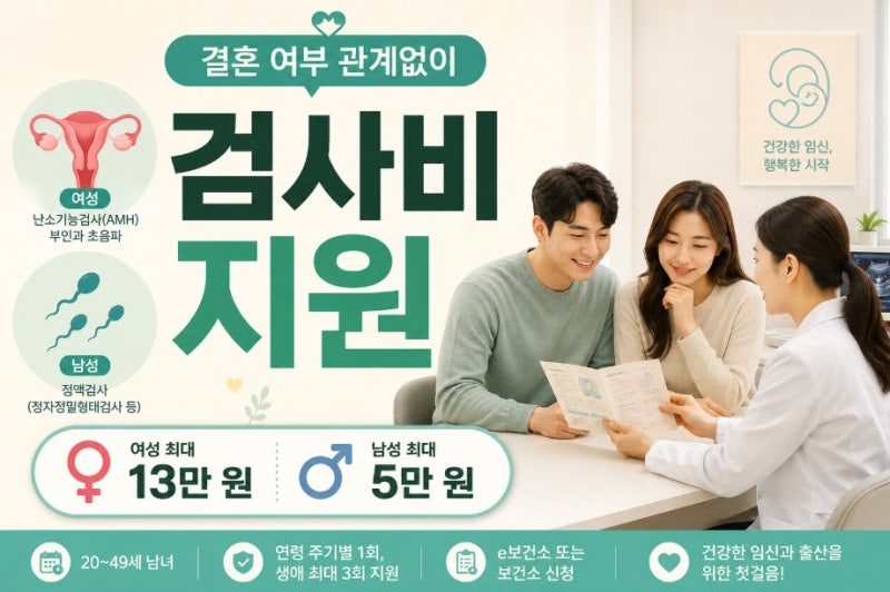 e-보건소, 임신 사전건강관리 지원금 검사비 최대 13만원 받는 방법