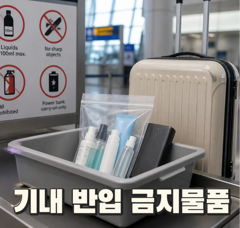 해외여행 전 필수 확인! 기내 반입금지 물품 vs 위탁수하물 가능 물품 총정리