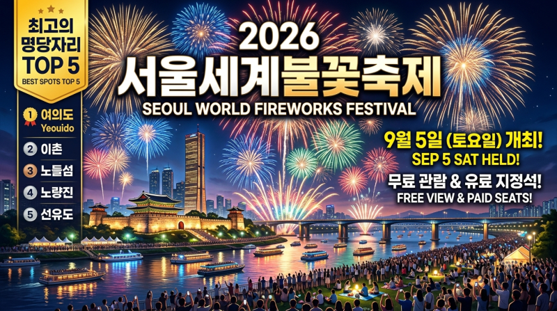 2026 서울세계불꽃축제(여의도 불꽃축제)일정·참가국·입장료·숨은 명당자리