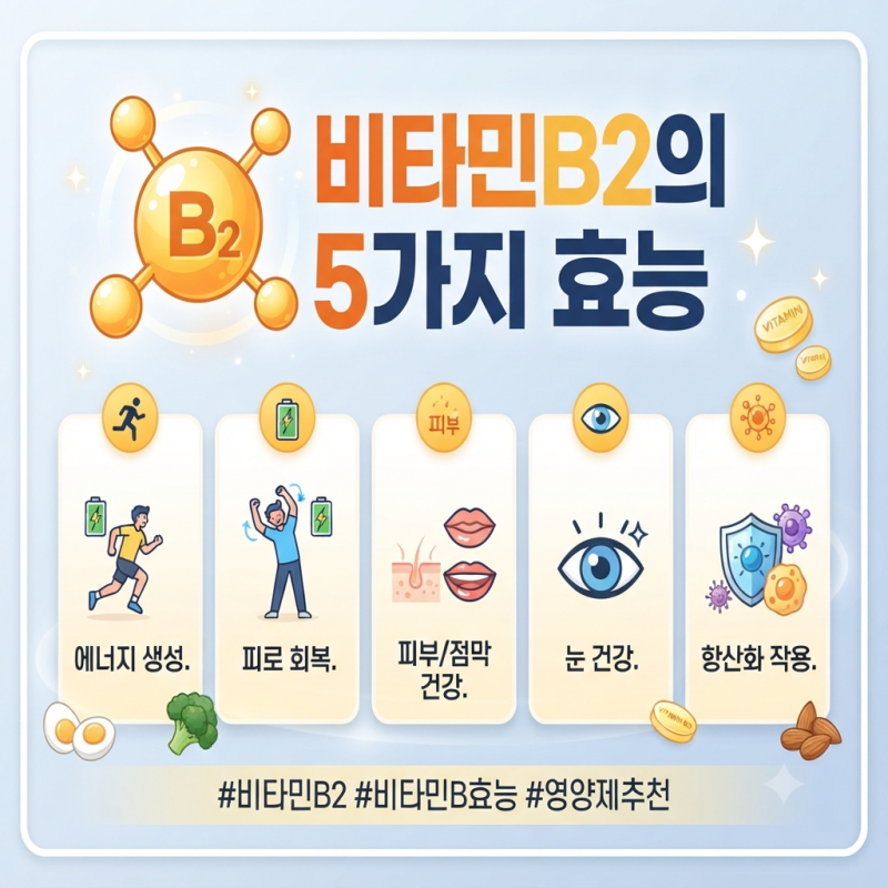 비타민B2 효능 부작용 총정리, 꼭 챙겨 먹어야 할까?