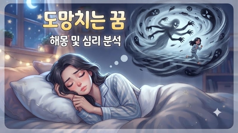 도망치는꿈 상황별 총정리 (쫒기는 꿈, 다리가 안 움직이는 꿈, 붙잡히는 꿈, 악셀이 안 밟히....