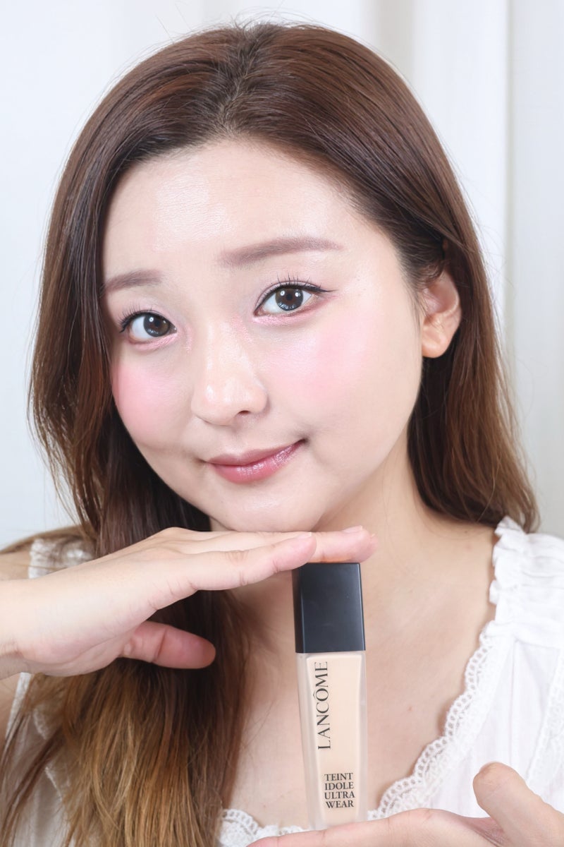 세미매트 파운데이션 추천 랑콤 뗑이돌 울트라 웨어 PO-01 번들거림 없는 핑크 베이스 여름 파....