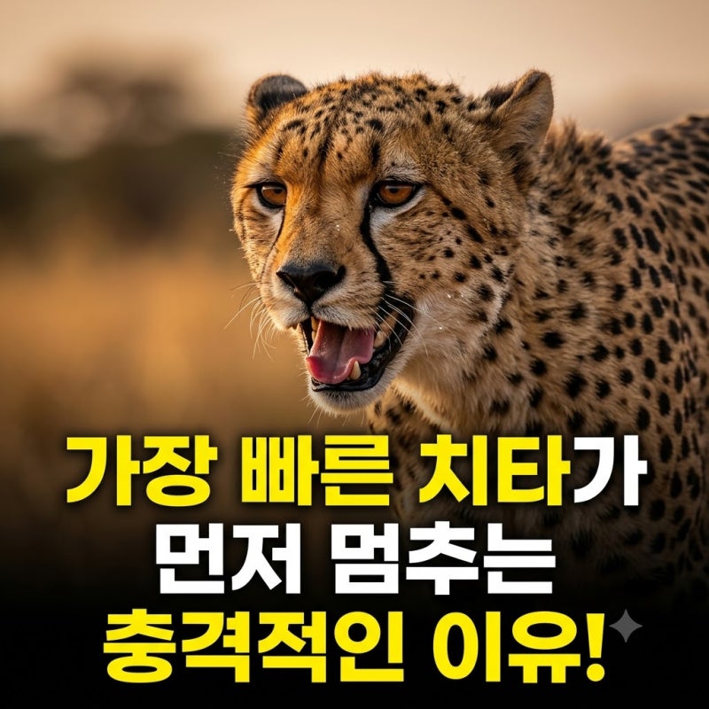 치타는 왜 오래 달리지 않을까? 최고 속도의 숨겨진 대가