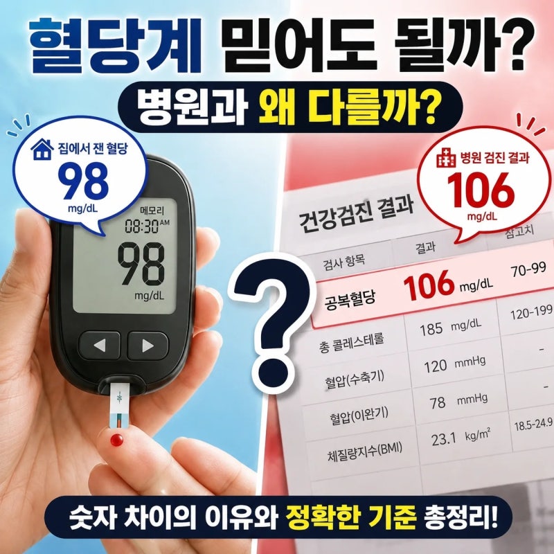 당뇨 자가진단 키트 정확도, 공복혈당 수치와 왜 다르게 나올까요