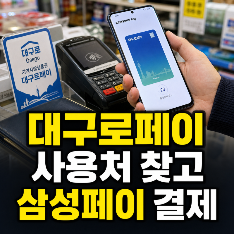 대구로페이 사용처 찾고 삼성페이로 결제하는 방법