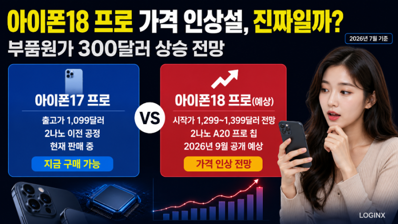 아이폰18 프로 가격 인상설, 진짜일까? 부품원가 300달러 상승부터 예상 스펙까지