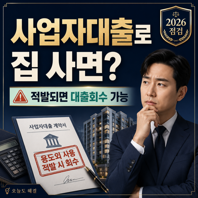 사업자대출로 아파트 사면 적발될까｜2026년 용도외유용 점검과 대출회수