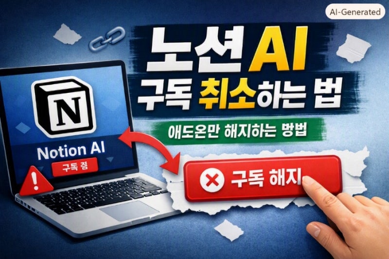 노션(Notion) AI 구독 취소하는 법 - 애드온만 따로 해지하는 방법