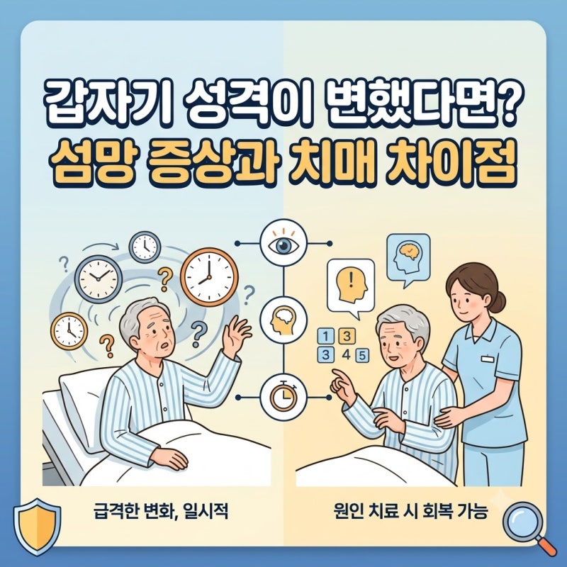 "치매인 줄 알고 놀라셨나요?" 급성 섬망 증상과 원인, 대처법 완벽 정리