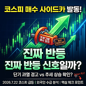 코스피 매수 사이드카, 진짜 반등 신호일까?