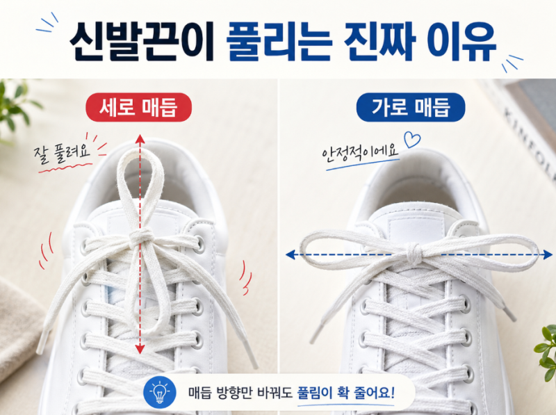 이 공식만 알면 됩니다! 신발끈 예쁘게 묶는법 안보이게 안풀리게