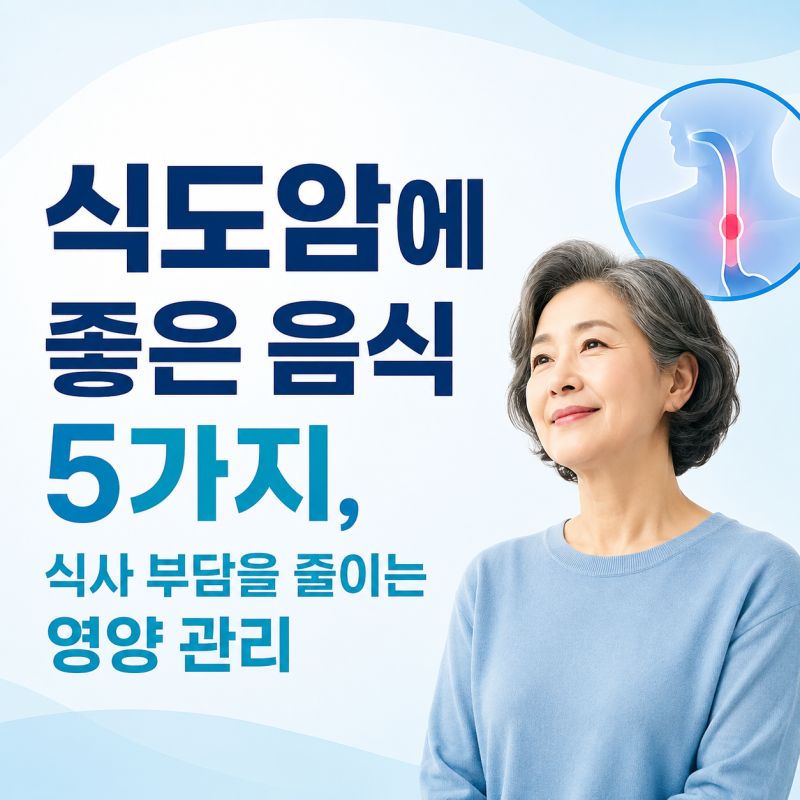 식도암에 좋은 음식 5가지, 식사 부담을 줄이는 영양 관리