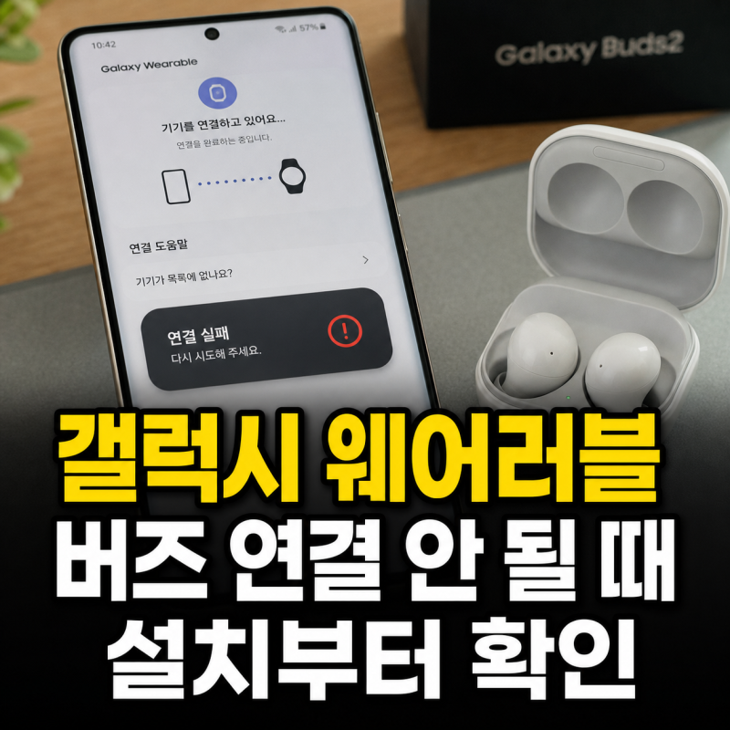갤럭시 웨어러블 앱 설치부터 버즈 연결 실패 해결까지