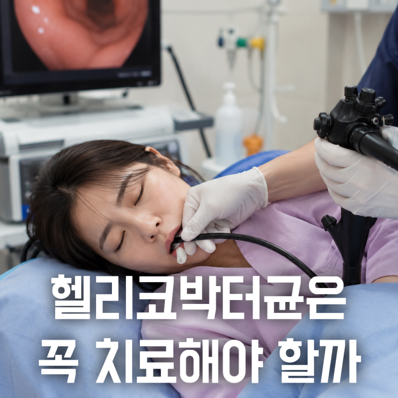 헬리코박터균 나왔는데 치료 안 하는 사람도 있습니다