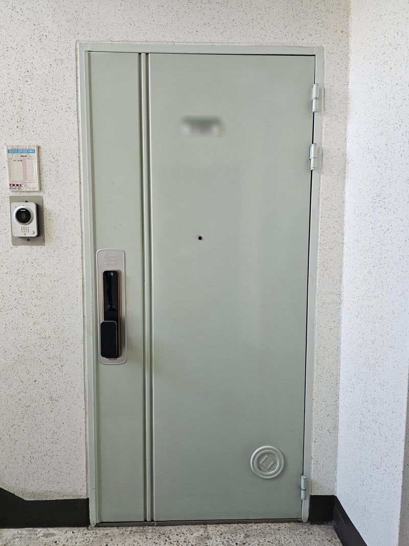 대전 아파트 현관문 교체, 앞뒤 색상 다르게 제작