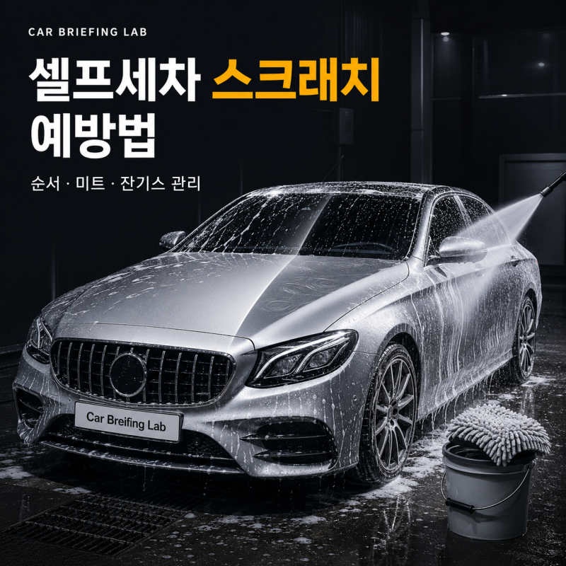 셀프세차장 이용 시 스크래치 안 나게 하는 요령