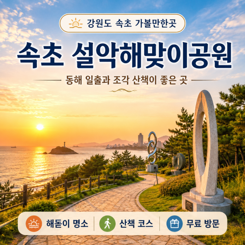 강원도 속초 가볼만한곳 설악해맞이공원 | 동해 일출과 조각 산책이 좋은 이유