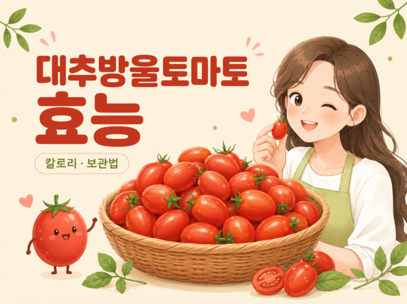 대추방울토마토 효능과 칼로리 확인하기 보관법 까지