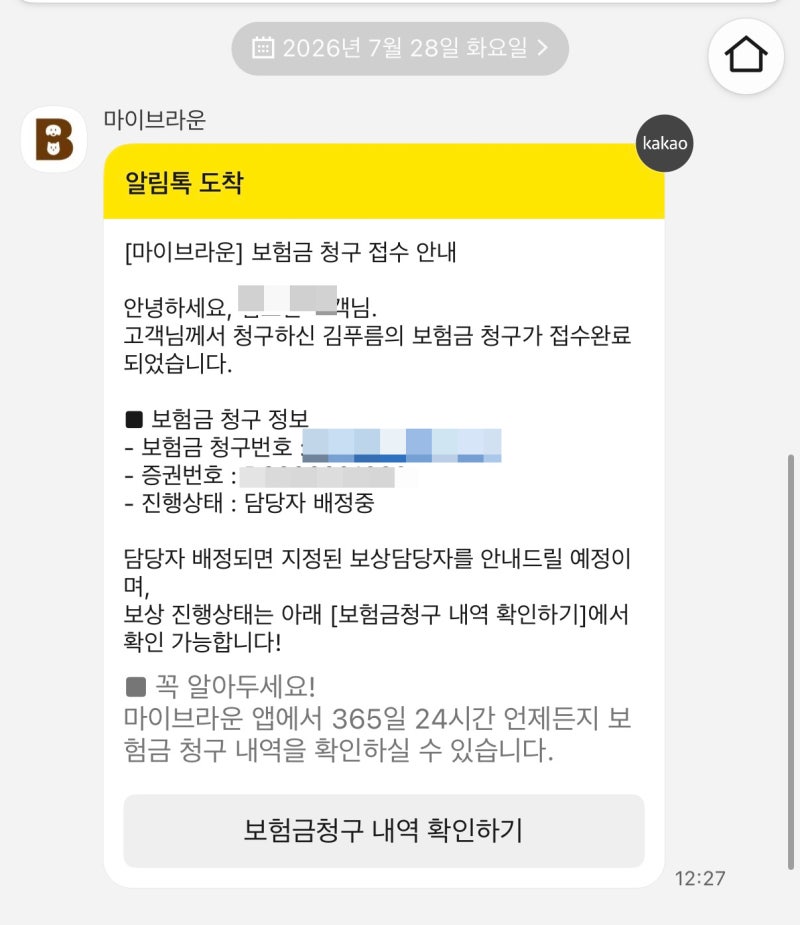 마이브라운 강아지보험｜피지선종 레이저 시술 보험금 청구해봤어요!