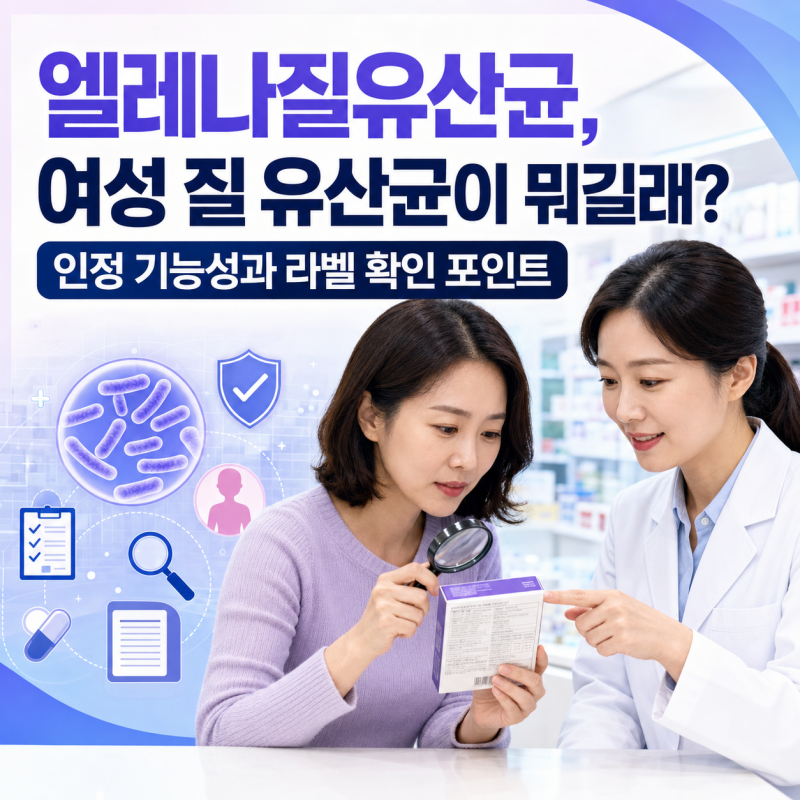 엘레나질유산균, 여성 질 유산균이 뭐길래? | 인정 기능성과 라벨 확인 포인트