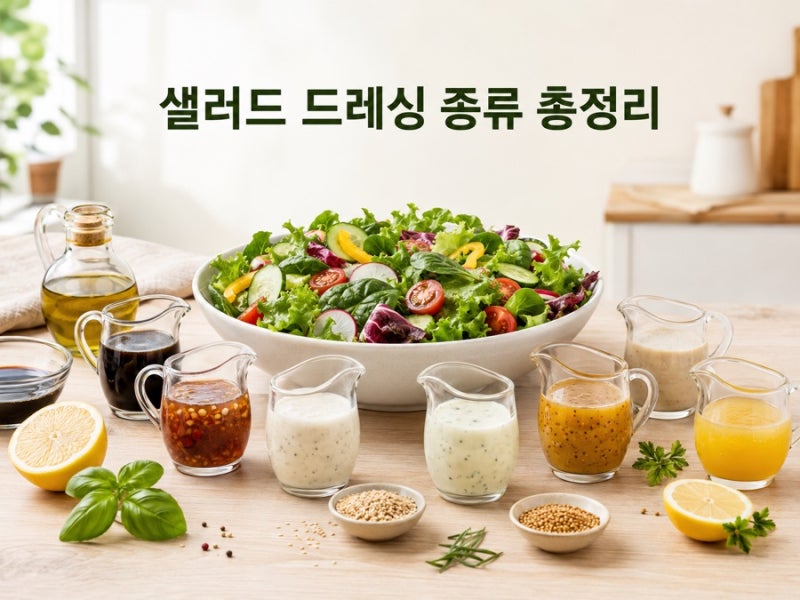 샐러드 드레싱 종류 총정리｜재료에 따라 달라지는 맛있는 선택법