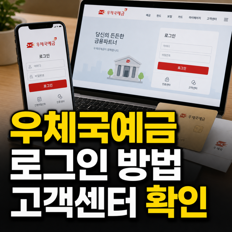 우체국예금 홈페이지 바로가기와 인터넷뱅킹 로그인 방법 및 고객센터 안내