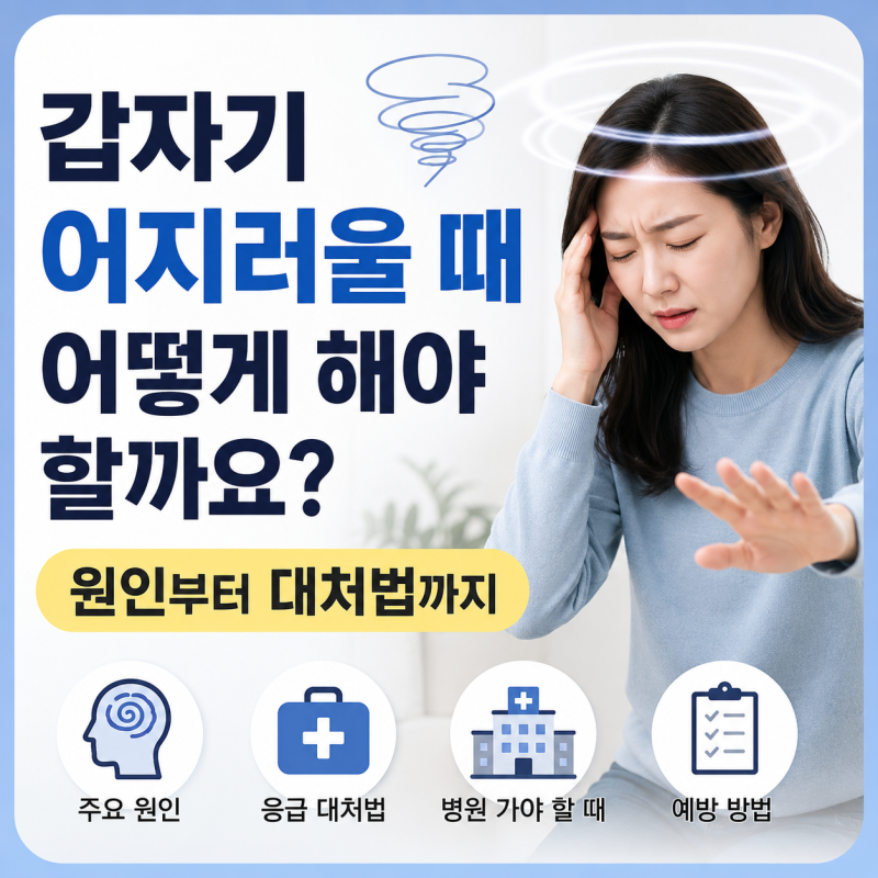 갑자기 어지러울 때 어떻게 해야 할까요? 원인부터 대처법까지