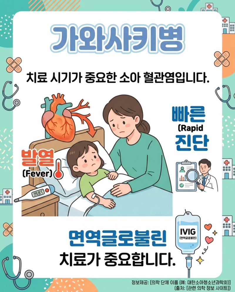 가와사키병 원인 증상 치료 전염 후유증 완치 총정리 (골든타임과 검사 방법)