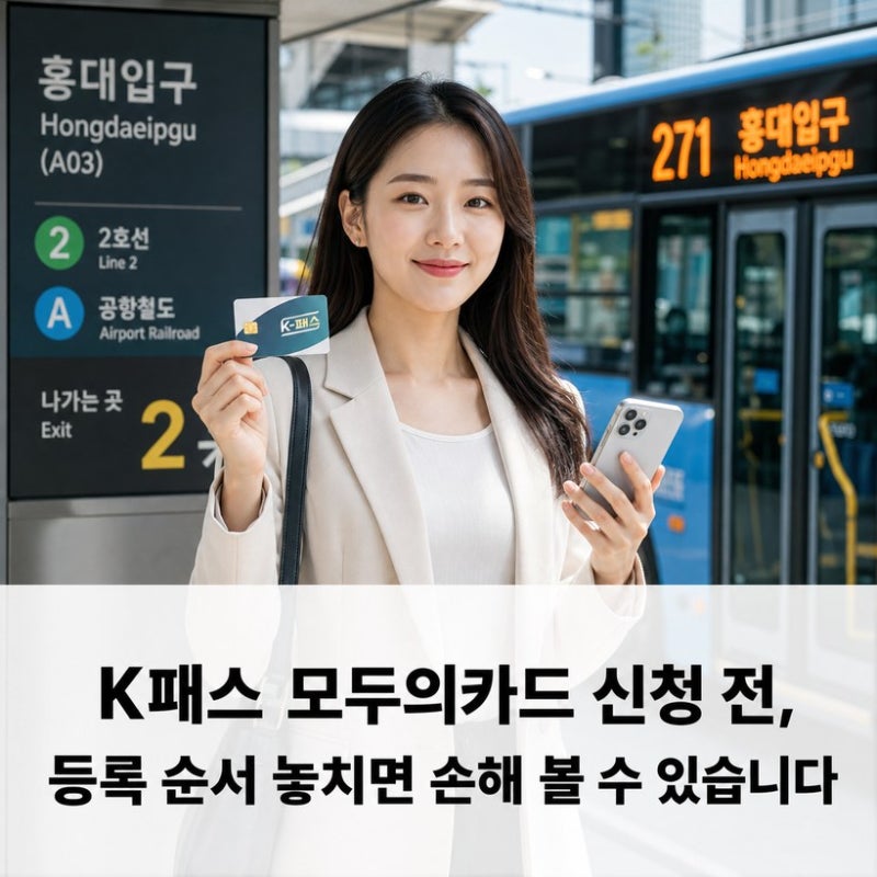 K패스 모두의카드 신청 전, 등록 순서 놓치면 손해 볼 수 있습니다
