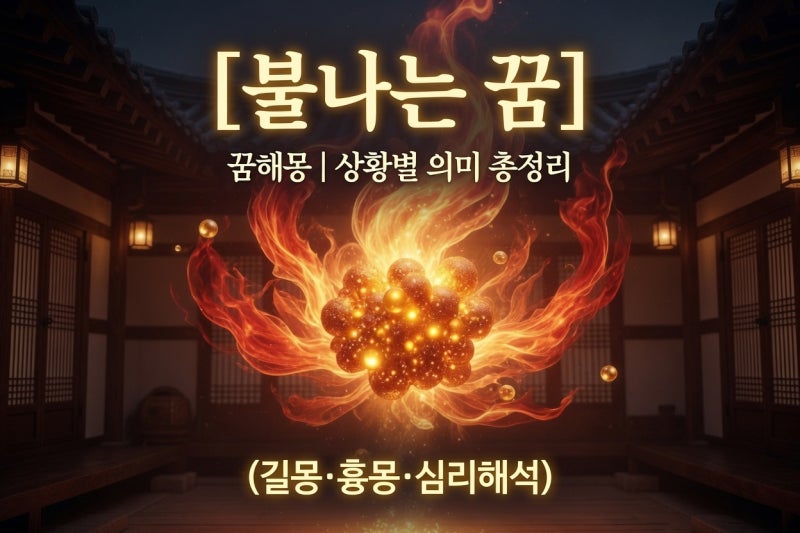 [불나는 꿈] 꿈해몽｜ 상황별 의미 총정리 (길몽·흉몽·심리해석)
