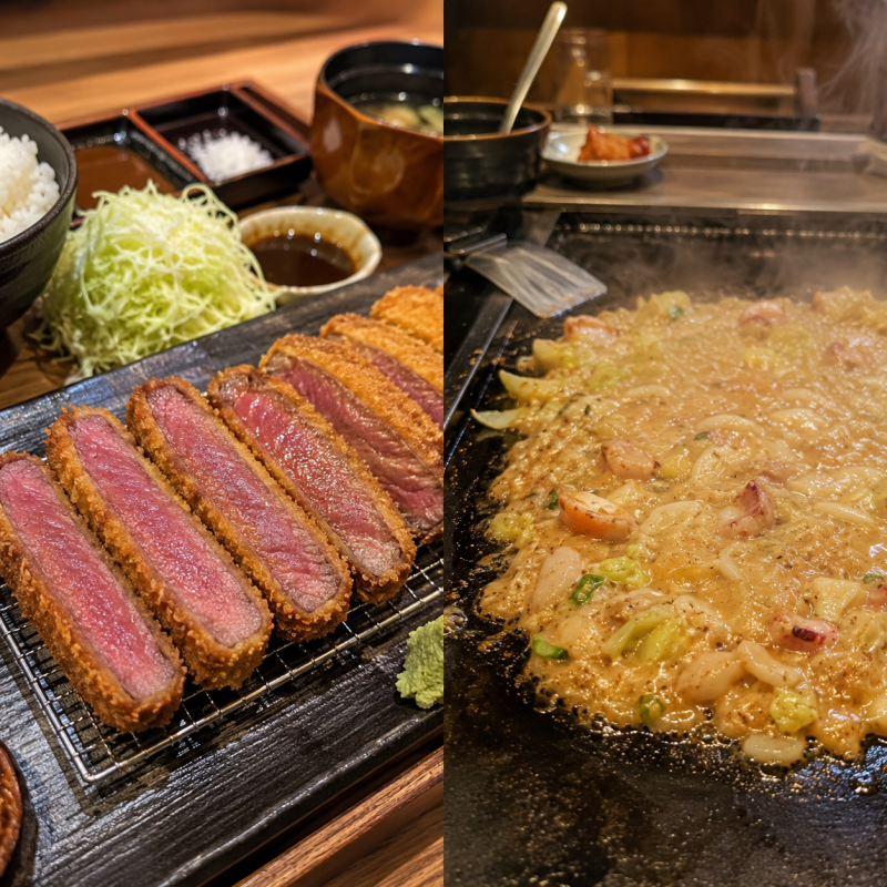 일본에서 핫한 규카츠 vs 몬자야끼 뜻, 먹는 법 총정리