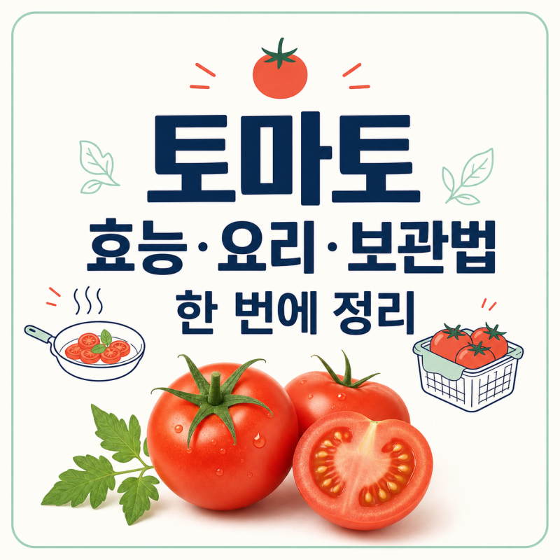 토마토 효능·요리·보관법 총정리｜주스·칼로리까지